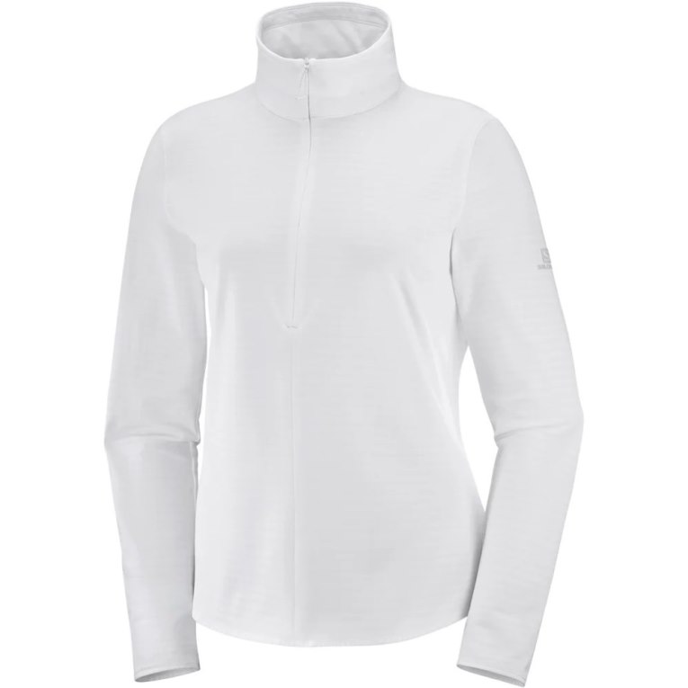 Casaco Salomon Essential Lightwarm Half Zip Feminino Branco | PT I10356